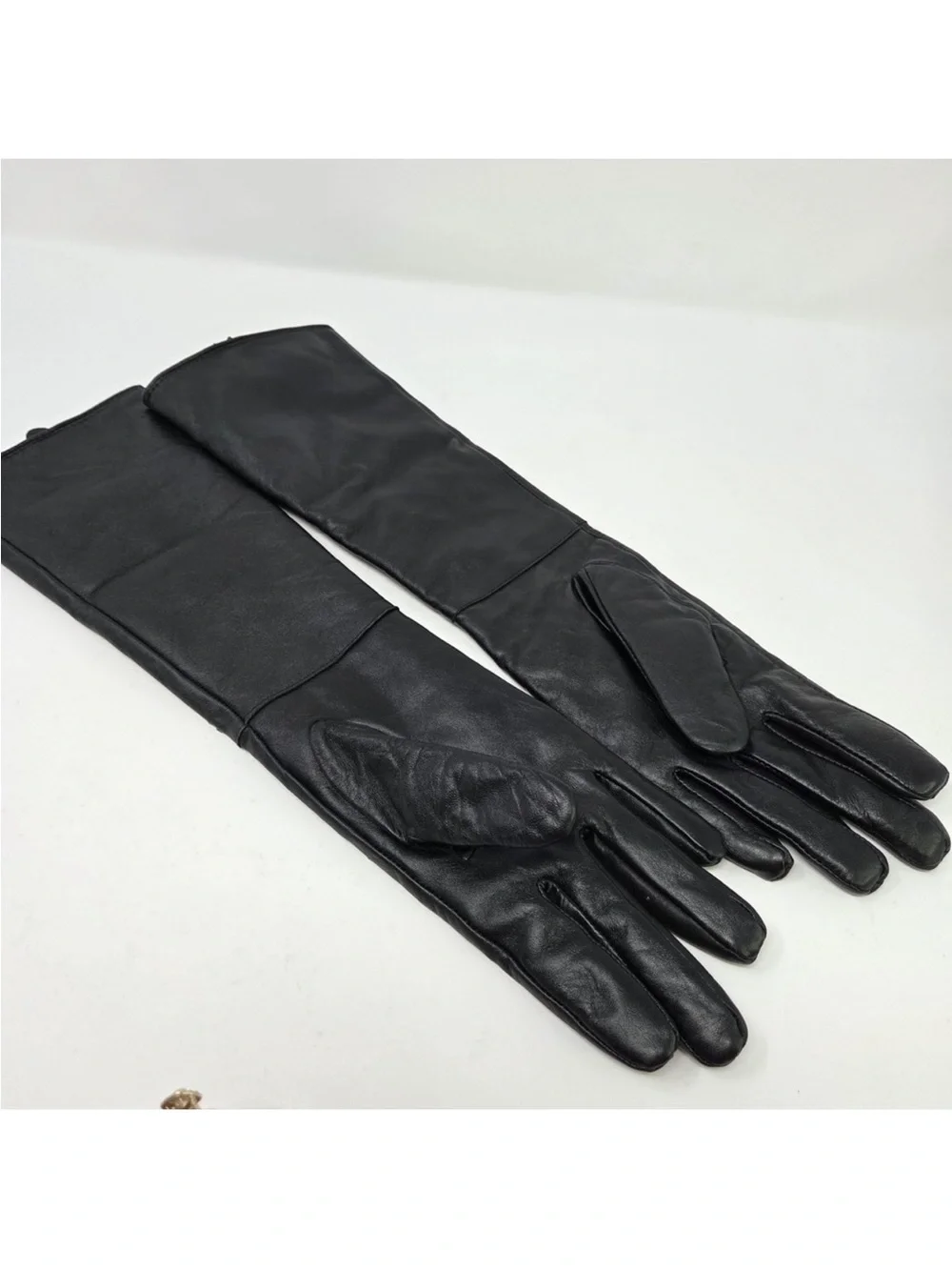 Cool & Sexy Black Sheeps Leather Gloves with Studded Detail